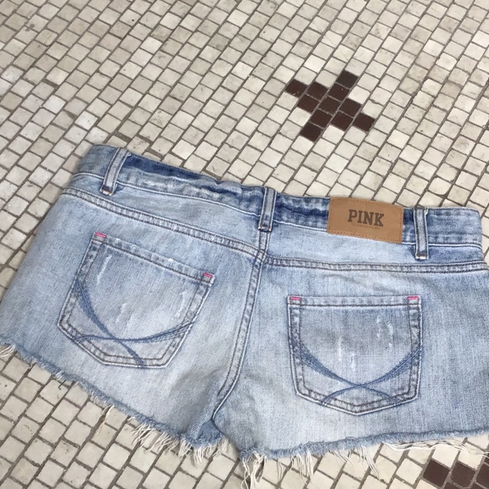 Victoria Secret Denim Short Shorts Distressed Size 4 Daisy Dukes